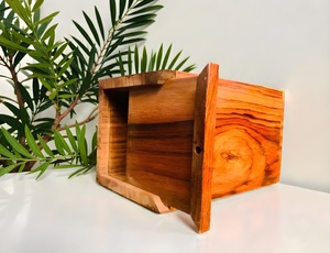Solid Gold Resin & Wood Cremation Urn Modern Wood <b>Memorial</b> <b>Keepsake</b> Luxury Handcrafted Rosewood Urn Box - Product Image 4