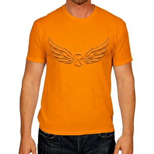   Camiseta de Manga Corta para Hombre con Logotipo R con Alas en Relieve, Corte Regular, Cuello Redondo, Diseño Casual de Punto - Product Image 5