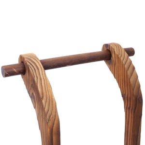 Fioriera da Giardino Mobile in Legno con 4 Ruote, Maniglia e Foro di Drenaggio, Vaso Decorativo per Fiori da Interno - Product Image 6