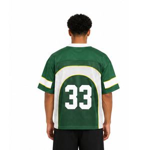 Maillot de football en maille vert et blanc 2026 pour homme, manches courtes, respirant, en polyester, col rabattable, vêtements de sport toutes saisons - Product Image 2