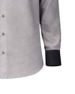 Chemise Formelle Homme Ombrée Noir-Gris en Coton Premium à Manches Longues Boutonnée – Tenue Décontractée Chic – Fabricant OEM Personnalisé – Vente en Gros - Product Image 6