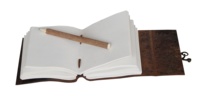 Journal en cuir véritable Fleur de jardin Cahier d'écriture gaufré fait à la main Bloc-notes quotidien non doublé Papier de coton Meilleur cadeau pour unisexe