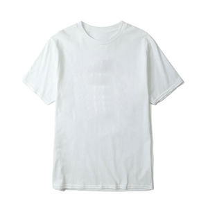 T-shirt gris à manches courtes et col rond pour homme, 100 % coton, jersey tricoté, teinture unie, coupe classique, style décontracté, respirant - Product Image 2