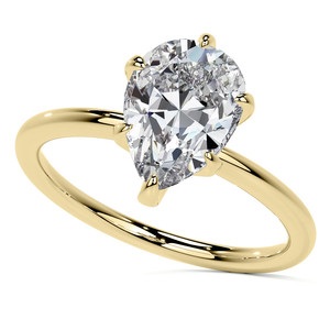 18k Natural Diamond <b>Ring</b> Woman Fashion <b>Ring</b> 1.5mm Petite Pear Lab Grown Diamond Solitaire <b>Ring</b> For Women And Girls Wear In Party - Product Image 3