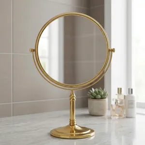 Tabletop Shaving & <b>Makeup</b> <b>Vanity</b> Mirror | Decorative Dressing Mirror for Bedroom Bathroom Home Office & Beauty Grooming - Product Image 6
