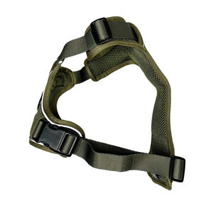 Harnais pour chien personnalisé, grande taille, couleur verte, respirant, rembourré, en cuir, pour l'entraînement, la promenade et la randonnée - Product Image 5