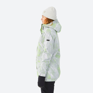 Chaqueta de Esquí Impermeable para Niñas, con Capucha, Estampado Geométrico, Aislamiento Sintético, Cierre Completo con Cremallera, Ropa para la Nieve, Corte Regular, Estilo Deportivo - Product Image 3