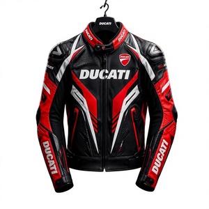 Men’s Rucati Cowhide Leather <b>Racing</b> <b>Jacket</b>/Chaqueta MotoCP Style CE Level 2 Armor Motorcycle Track Riding Protective Gear CE - Product Image 2
