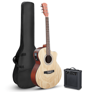 Chitarra KMA201 da 41 pollici con pannello in salice e binding opaco, include amplificatore da 15W, borsa, accordatore, corde e altri accessori - Product Image 1