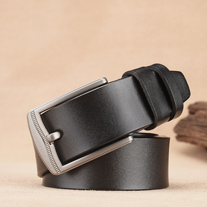 Cinturón Casual con Hebilla de Pin, Cinturones de Cuero Genuino al por Mayor, Cinturón de Cuero con Logotipo Personalizado para Hombre - Product Image 2