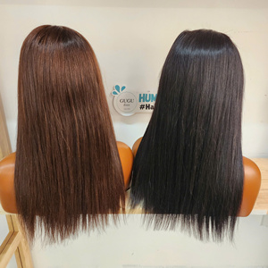 Bone Straight Black Root Ombre <b>Brown</b> Human Hair <b>Wig</b> 4x4 5x5 HD Transparent Lace Natural Hairline Glueless <b>Wig</b> - Product Image 1