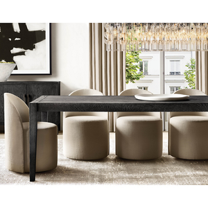 Luxury Modern <b>Sideboard</b> Solid Teak Four Door Cabinet Spacious Interior Shelves Slim Tapered <b>Legs</b> and Elegant Black Finish - Product Image 5