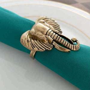 Anneaux de serviette en or et argent pour la décoration de table, accessoires de table élégants pour les hôtels - Product Image 4