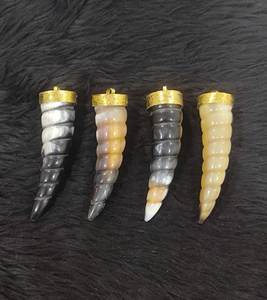 Buffalo Horn Pendant Necklace Eco Friendly Handmade Natural Shape Jewelry Boho Tribal Style Fashion Accessory Wholesale QUALITY - Product Image 1