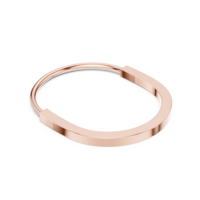Bracelet jonc en or rose 10 carats avec diamants de laboratoire de luxe Serene Spark Pav