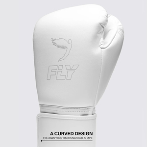 ถุงมือชกมวย Luxury Pro Punching X Line Fly Sparring สีขาวล้วน ทำจากหนังวัวแท้ สำหรับการฝึกซ้อมและการต่อสู้ระดับมืออาชีพ - Product Image 3