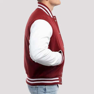 Chaqueta de lana/cuero de alta calidad para hombre, chaqueta varsity de béisbol personalizada OEM, chaqueta varsity de nuevo diseño para hombre - Product Image 5