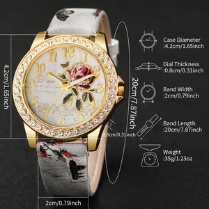 Juego de 5 Relojes Elegantes para Mujer con Brazalete, Reloj de Moda para Mujer, Regalo para Damas - Product Image 6