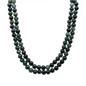 Collier mala en agate verte, 108 perles, collier de prière, perles de méditation et de yoga, mala religieux avec pompon, bijoux en pierre unisexe - Product Image 5