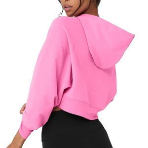 Nouveau 2026 Dernière mode Sweat à capuche court à manches longues pour femme avec logo personnalisé imprimé, pour tenue de sport décontractée - Product Image 3