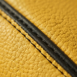 Yellow Genuine Leather Fashion Travel Cosmetic <b>Bag</b> Zipper for Pouch <b>Large</b> Capacity <b>Makeup</b> Organizer with Soft Handle - Product Image 4