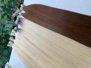 Extensions de cheveux naturels vierges Remy du Vietnam 100 % résistantes à la chute, style lisse, double épaisseur, en vrac, douces et brillantes - Product Image 2