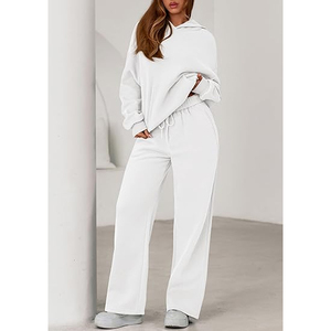Conjunto de Sudadera con Capucha y Pantalones de Felpa Extra Grandes para Mujer, Chándal Informal de Invierno de Dos Piezas, Ropa de Salón, Estilo Urbano Moderno - Product Image 5