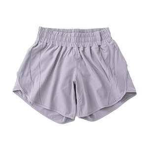 Shorts de sport blancs tricotés taille haute pour femme, coupe ample, respirants, taille élastique, couleur unie, décontractés, pour l'été - Product Image 2