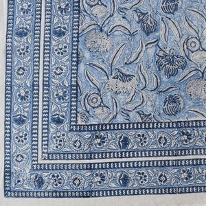 Nappe rectangulaire en coton imprimé bleu classique, 10-12 places, 180x340 cm, style classique, lavable, pour usage domestique, vente chaude - Product Image 6