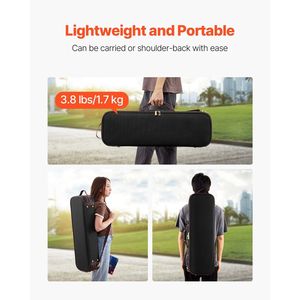 Estuche para violín de tamaño completo 4/4, bolsa de transporte portátil ligera para viajes, forro de felpa, bolsas para instrumentos musicales con protección para el hombro - Product Image 4