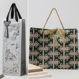 [Goyu] Korean Traditional Gift Shopping Bag Luxury Knot <b>Pattern</b> Wine Bottle Packaging Bag Party Business Gift Bag - Product Image 1