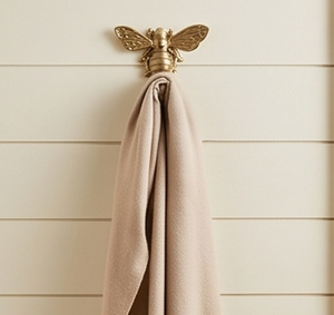 Artisanal Vintage Brass Bee Wall <b>Hook</b> <b>With</b> Gold Finish For Clothing Display Home Decor Door Hanger Stylish Wall Accent - Product Image 4