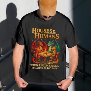T-shirt Houses and Humans - T-shirt Dungeons Gaming - T-shirt graphique Dungeon pour hommes - Chemises de Noël pour les joueurs - Product Image 2