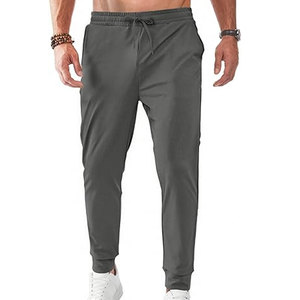 Men Stylish <b>Drawstring</b> Support Wear Fitness <b>Trousers</b> Soft Feel Running Exercise Daily Fit - Product Image 1