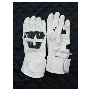 Gants de course FITME SPORTS en cuir pleine fleur à motif château, avec sangle de poignet réglable à boucle auto-agrippante, respirants pour hommes, pour la moto - Product Image 3