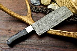 Handmade Damascus Steel Cleaver Customizable Wood Handle Personalizable DIY Grade Ambidextrous Modern <b>Kitchen</b> <b>Knife</b> - Product Image 4
