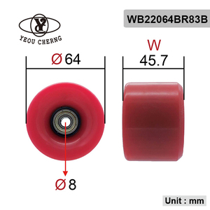 Roller Hockey Skate <b>Wheel</b> 64mm 83A PU High Rebound Inline Hockey <b>Replacement</b> <b>Wheels</b> Durable Outdoor Training <b>Wheels</b> - Product Image 2