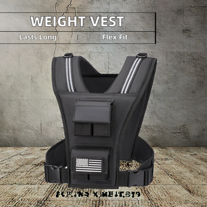 Hydration <b>Vest</b> With Adjustable Straps Durable Nylon Construction For Outdoor Activities Black With Usa Flag Patch - Product Image 5