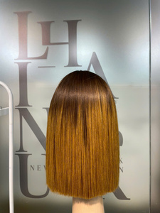 Prix de gros Extensions de cheveux humains vietnamiens vierges bruts 100% naturels, perruque Lace ultra-lisse couleur Ombré Roux, Super Double Drawn - Product Image 6