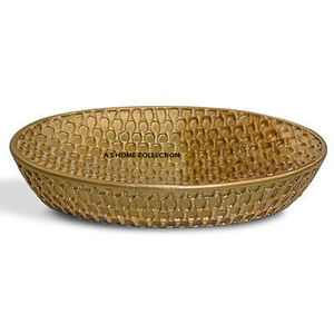 Porte-savon de luxe en aluminium doré, forme ronde, design élégant, best-seller, accessoire de salle de bain haut de gamme - Product Image 3