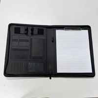 Personalizado de lujo de la pantalla LED de la cartera del logotipo de la PU de carga inalámbrica de archivos A4 Touch Light up LED Logo Padfolios para negocios