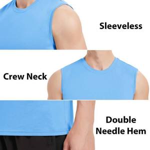 Camiseta Deportiva sin Mangas Nesta Sports, Talla Grande para Hombre, para Entrenamiento, Fitness, Gimnasio, Color Sólido, 100% Algodón, Chaleco de Verano - Product Image 5