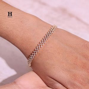 Bracelet élégant à plusieurs brins, bracelet à pierres CZ rondes interconnectées, bijoux plaqués or rose de qualité supérieure - Product Image 5