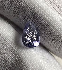 Iolite naturelle brillante et éclatante, pierre de soleil, taille poire. - Product Image 1