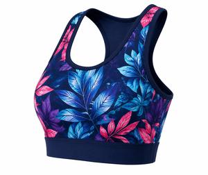 Sujetador deportivo tipo racerback para mujer, de alto soporte, top de fitness con cuello redondo, sin costuras, ligero, transpirable, sencillo, ecológico y de secado rápido. - Product Image 2