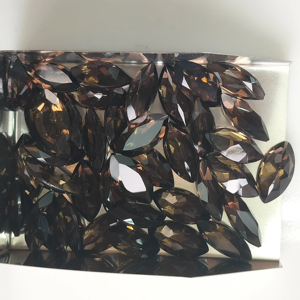 ควอตซ์สีน้ำตาลธรรมชาติ 14x7 มม. ทรงมาร์คีส์ คุณภาพดีที่สุด พลอยหลวมสำหรับทำเครื่องประดับ รีดดิ้งเมาน์เทน เจมส์ R10SMQMQCT147 - Product Image 2