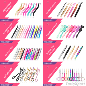 Pince à cils professionnelle en acier inoxydable pour la pose de faux cils, outil d'application en plastique pour cils, vente en gros - Product Image 6