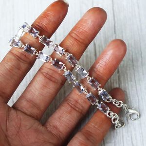 Iolite <b>Stone</b> <b>Bracelet</b> 925 Sterling Silver Natural Gemstone Jewelry Elegant Women Gift Handmade Design - Product Image 4