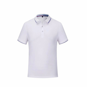 Polo à manches courtes pour homme, bleu, tricoté, couleur unie, coupe décontractée, longueur normale, boutons - Product Image 2