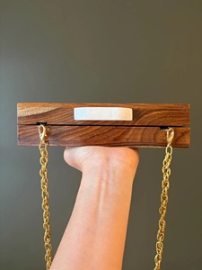 Nuevo Bolso de Mano de Madera para Mujer al por Mayor con Cierre de Latón Personalizado, Bolso de Mano de Alta Calidad - Product Image 2